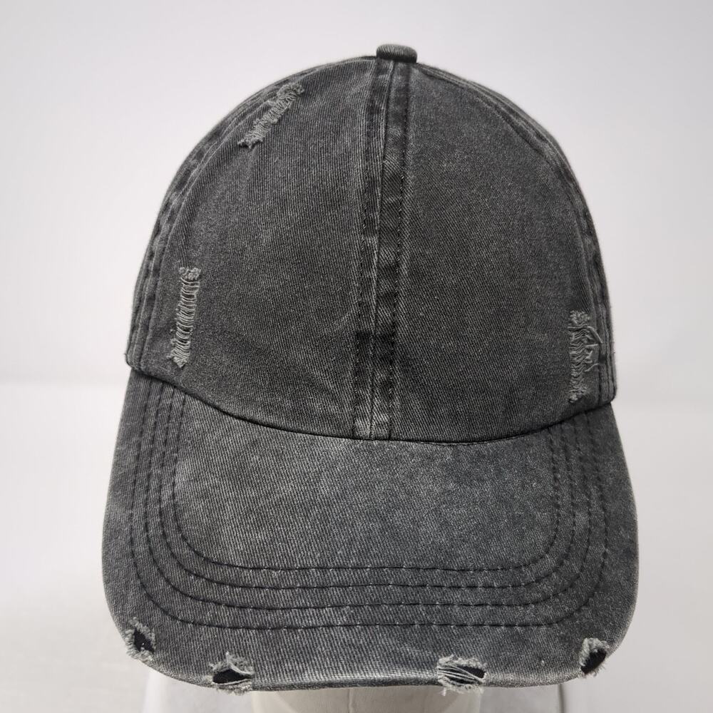 Mudd Slideback Hat Solid Gray One Size Adjustable… - image 2